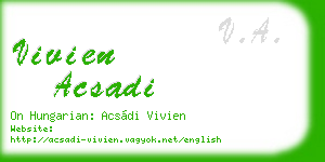vivien acsadi business card