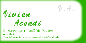 vivien acsadi business card